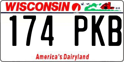WI license plate 174PKB