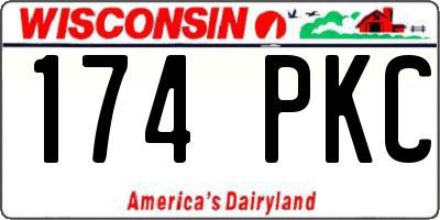 WI license plate 174PKC