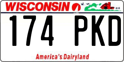 WI license plate 174PKD