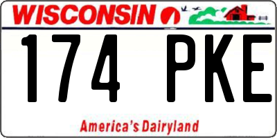 WI license plate 174PKE