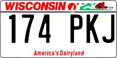 WI license plate 174PKJ