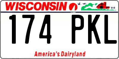 WI license plate 174PKL