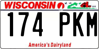 WI license plate 174PKM