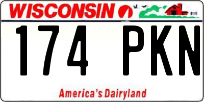 WI license plate 174PKN