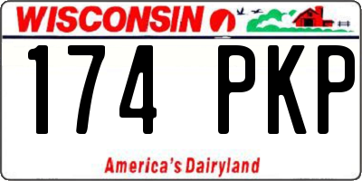 WI license plate 174PKP