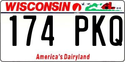 WI license plate 174PKQ