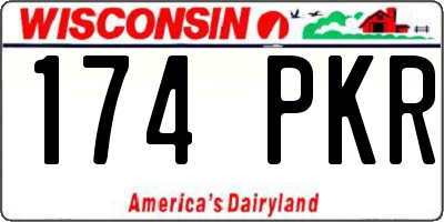 WI license plate 174PKR