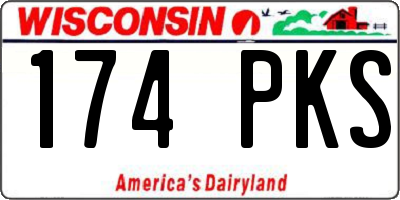 WI license plate 174PKS