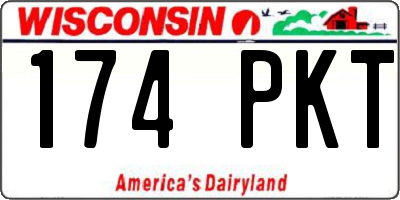 WI license plate 174PKT