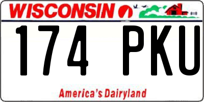WI license plate 174PKU
