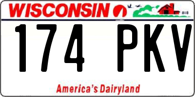 WI license plate 174PKV