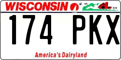 WI license plate 174PKX