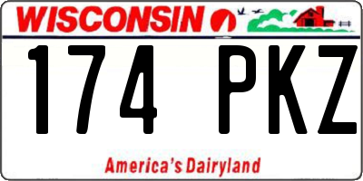 WI license plate 174PKZ