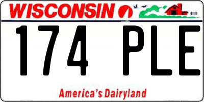 WI license plate 174PLE