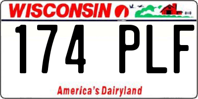 WI license plate 174PLF