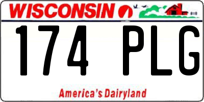 WI license plate 174PLG