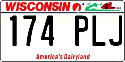 WI license plate 174PLJ