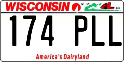 WI license plate 174PLL