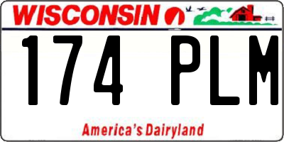 WI license plate 174PLM