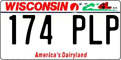 WI license plate 174PLP