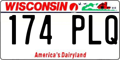 WI license plate 174PLQ