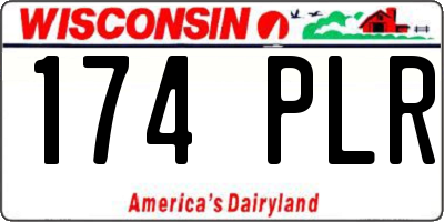 WI license plate 174PLR