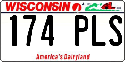 WI license plate 174PLS