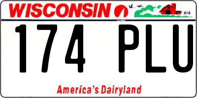 WI license plate 174PLU