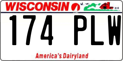 WI license plate 174PLW