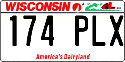 WI license plate 174PLX