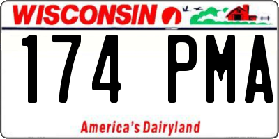 WI license plate 174PMA
