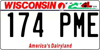 WI license plate 174PME