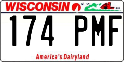WI license plate 174PMF