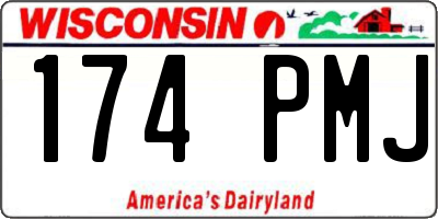 WI license plate 174PMJ