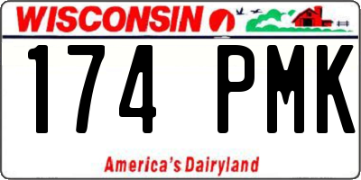 WI license plate 174PMK