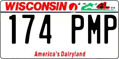WI license plate 174PMP