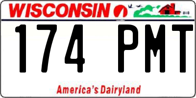 WI license plate 174PMT