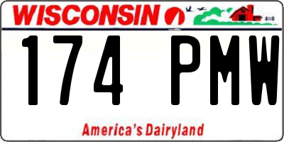 WI license plate 174PMW