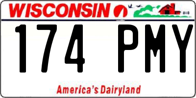 WI license plate 174PMY