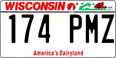 WI license plate 174PMZ