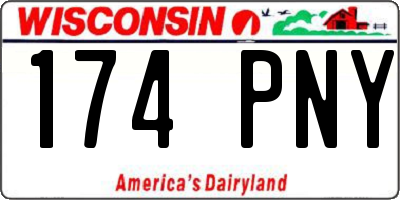 WI license plate 174PNY