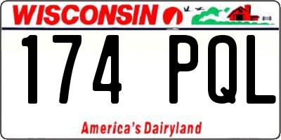 WI license plate 174PQL