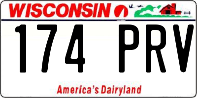 WI license plate 174PRV