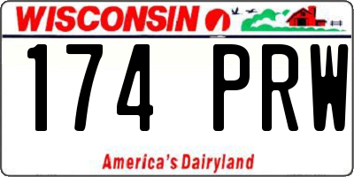 WI license plate 174PRW