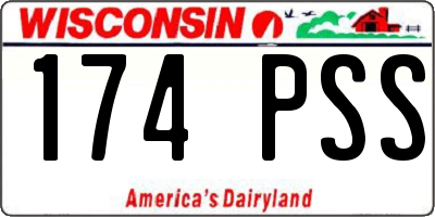 WI license plate 174PSS
