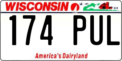 WI license plate 174PUL
