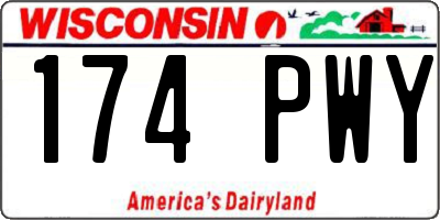 WI license plate 174PWY