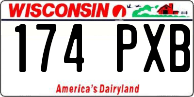 WI license plate 174PXB