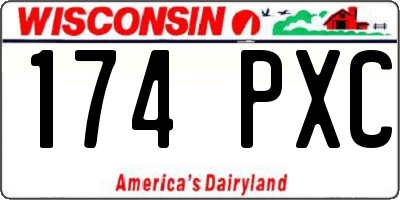 WI license plate 174PXC