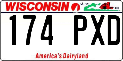 WI license plate 174PXD